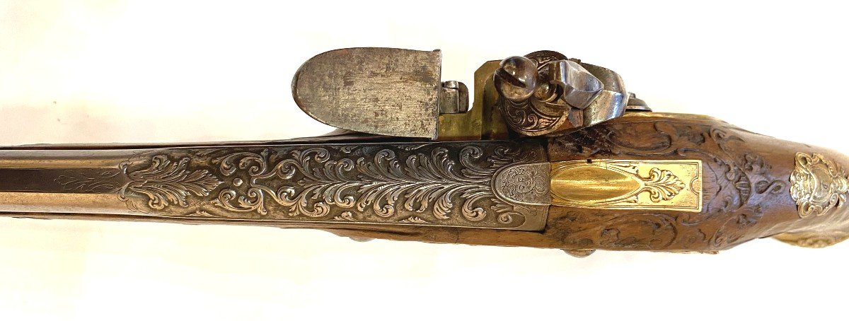 Pair Of 18th Century Officer's Pistols-photo-4