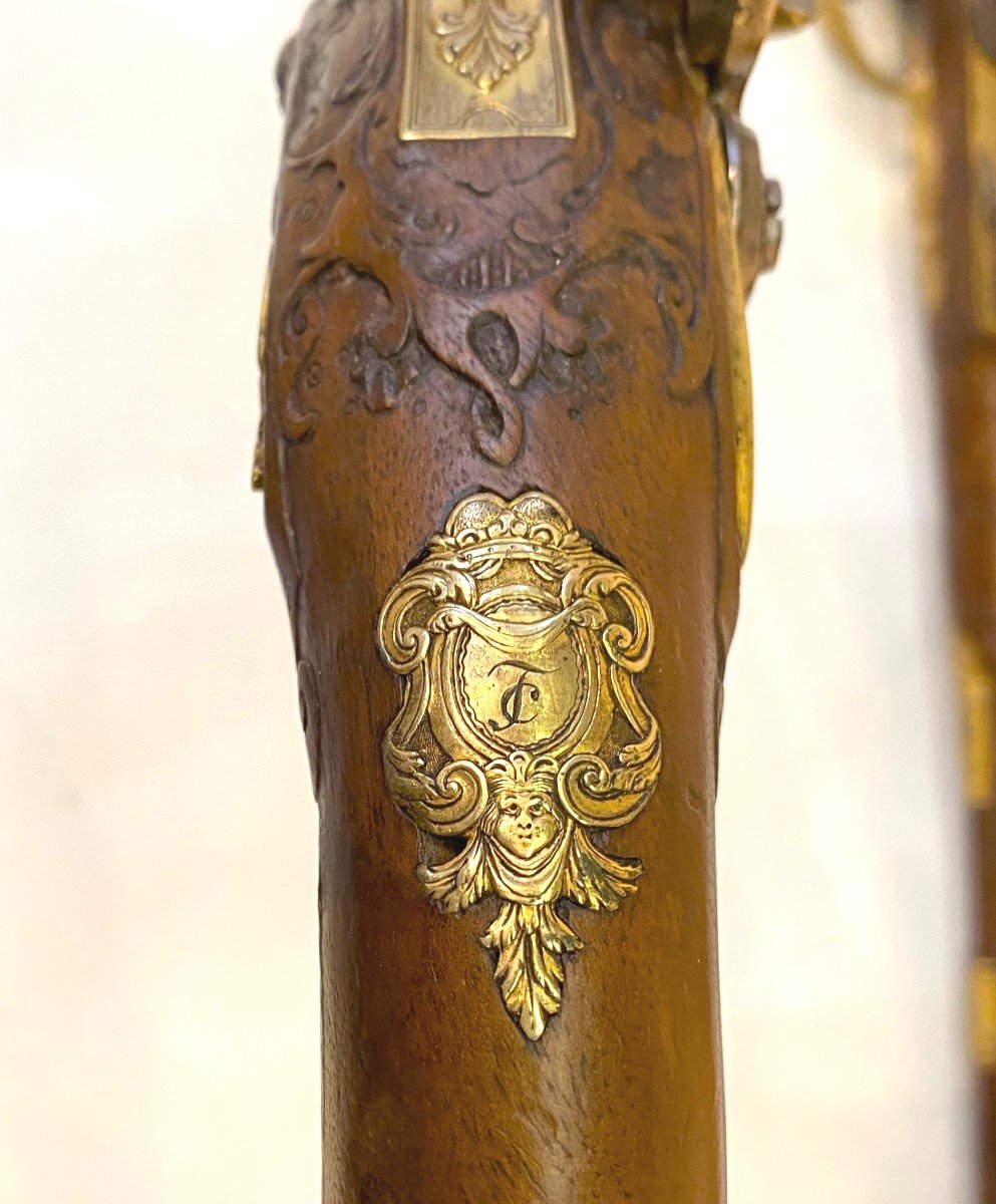 Pair Of 18th Century Officer's Pistols-photo-8