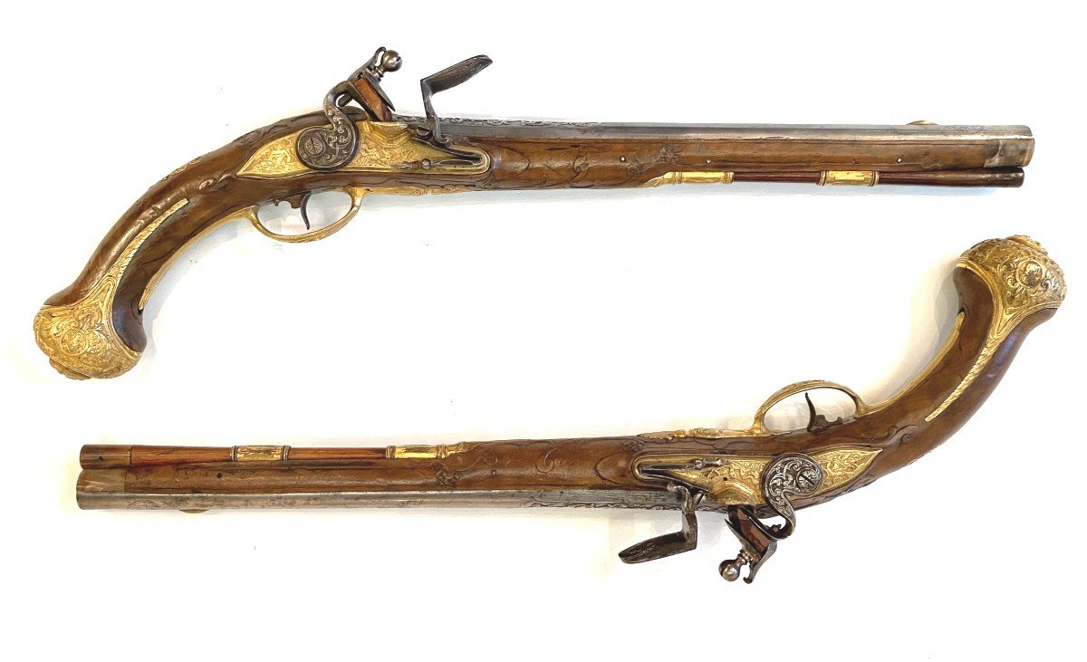 Pair Of 18th Century Officer's Pistols