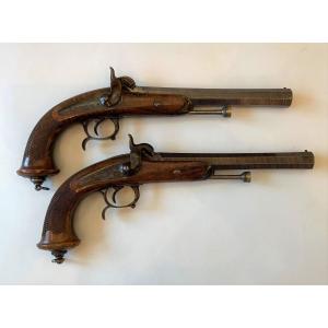 Paire De Pistolets d'Officier, Modèle 1833 2ème Type