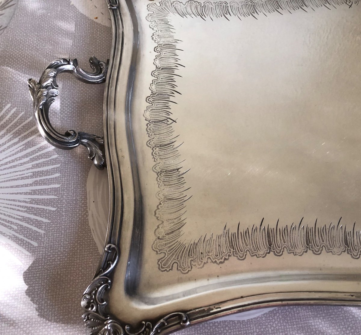 Silver Metal Tray-photo-2