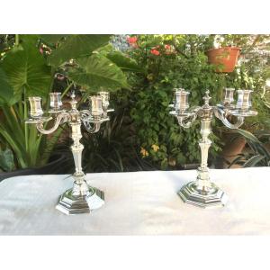 Pair Of Christofle Candelabra