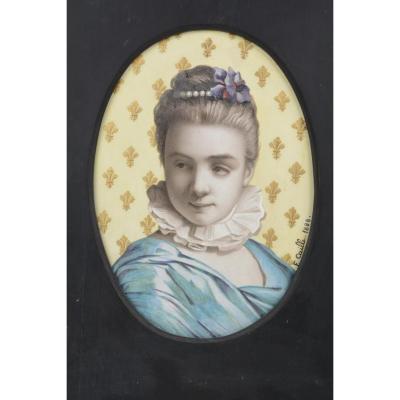 Demoiselle Aux Pervenches - Fanny Caille 1847-1893