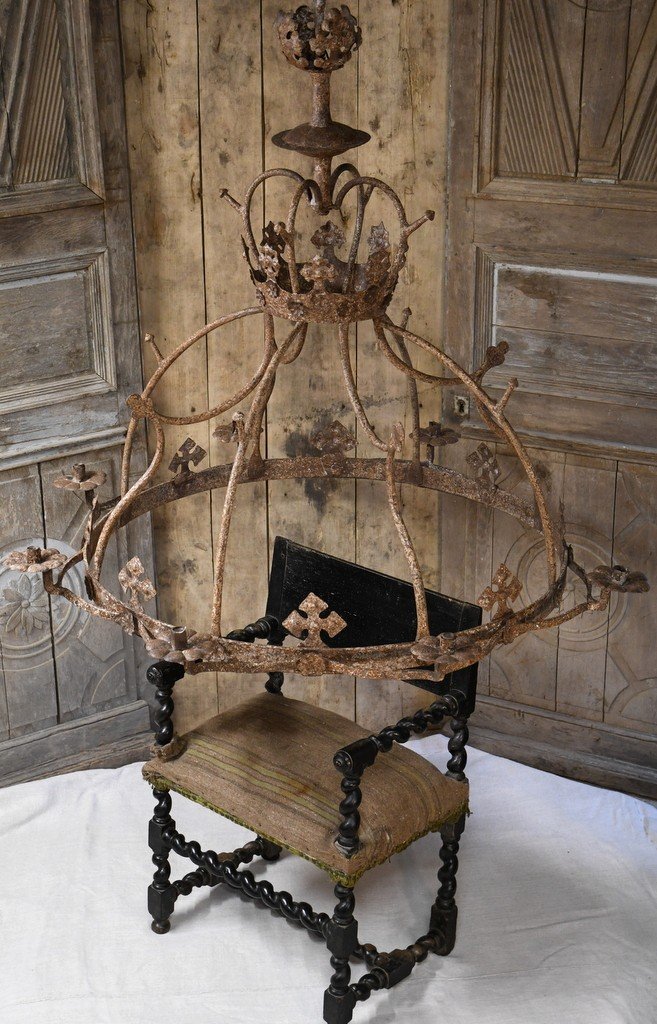 Wrought Iron Chandelier XVII