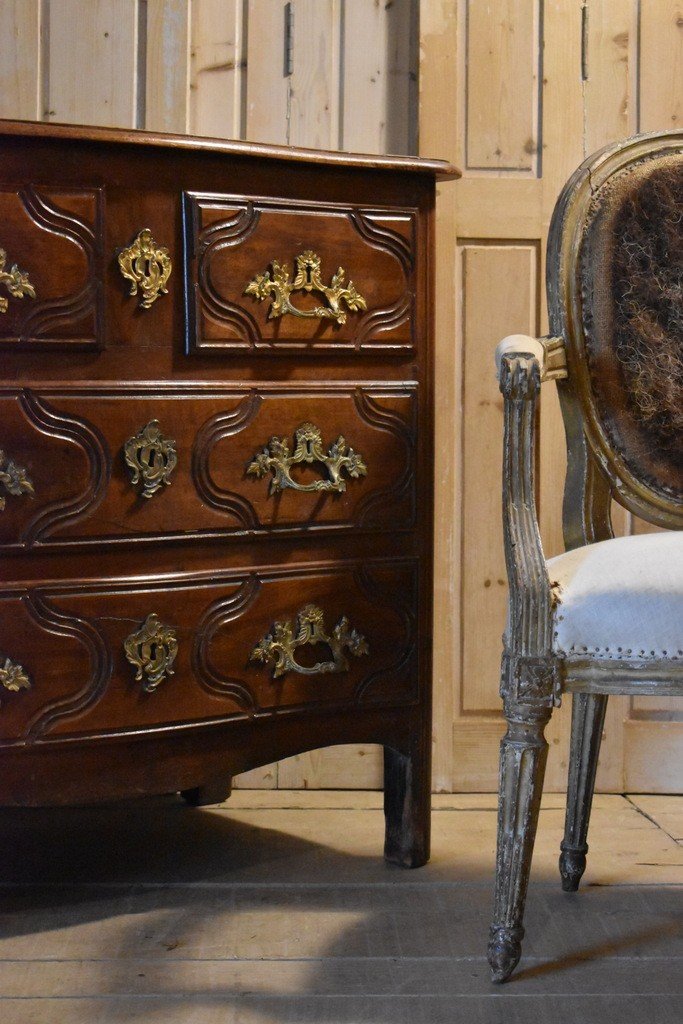 Commode Galbée en noyer-photo-2