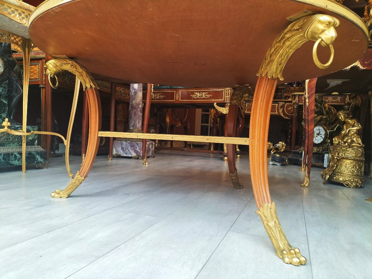 Large Coffee Table In Gilt Bronze By Rinck-photo-6