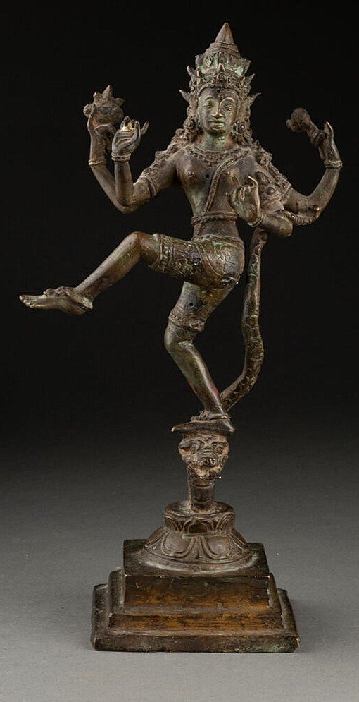 Shiva Inde Bronze Patiné 18ème Siècle 