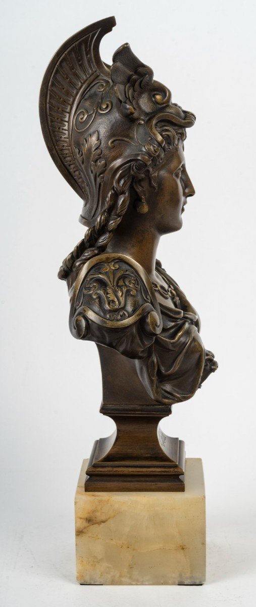 Bust Of Thetis In Patinated Bronze 19th Century -photo-2