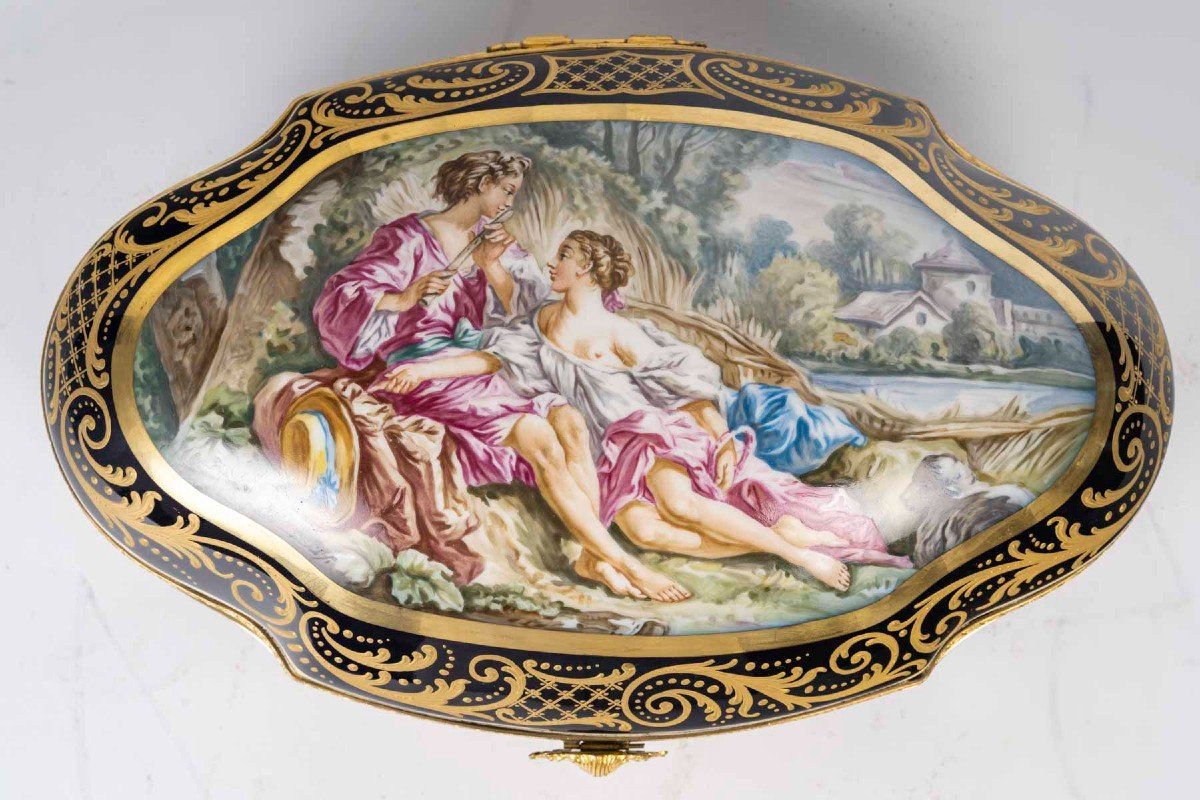 Important Coffret En Porcelaine Sèvres 