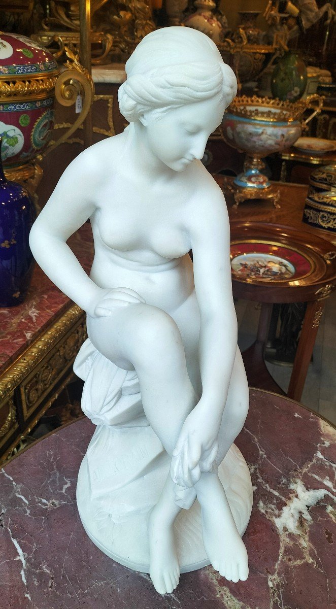 Carrara Marble Sculpture After Pradier-photo-3