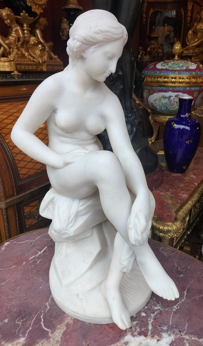 Carrara Marble Sculpture After Pradier-photo-2