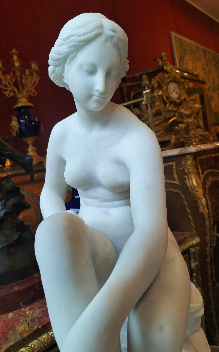 Carrara Marble Sculpture After Pradier-photo-2