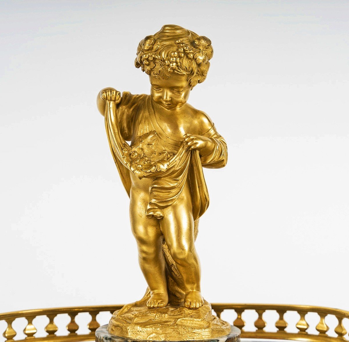 Beautiful Marble And Gilt Bronze Inkwell 19th Century -photo-4