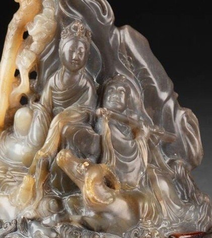 China Deities On Agate Rock -photo-4