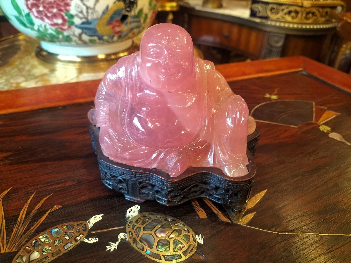 Bouddha En Quartz Rose Chine -photo-1