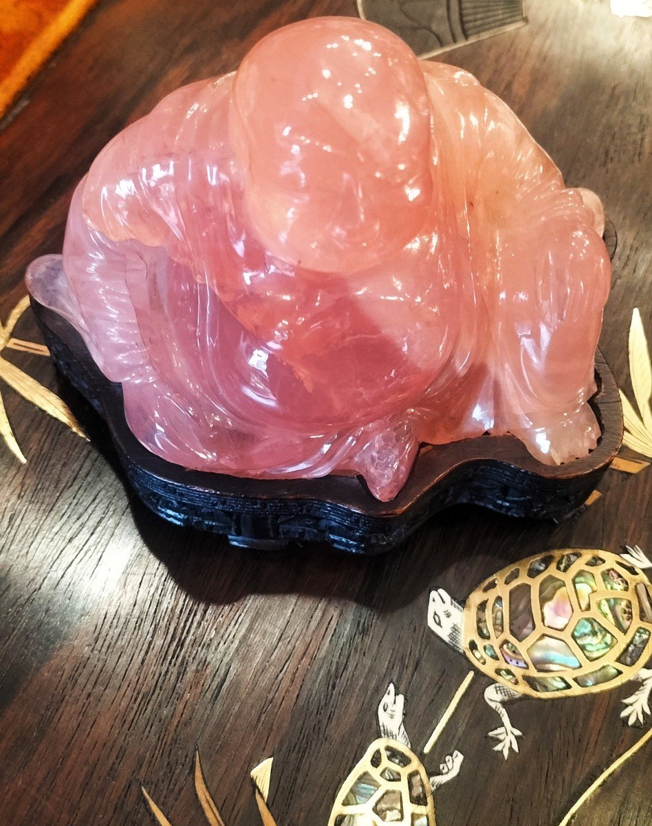 Bouddha En Quartz Rose Chine -photo-4