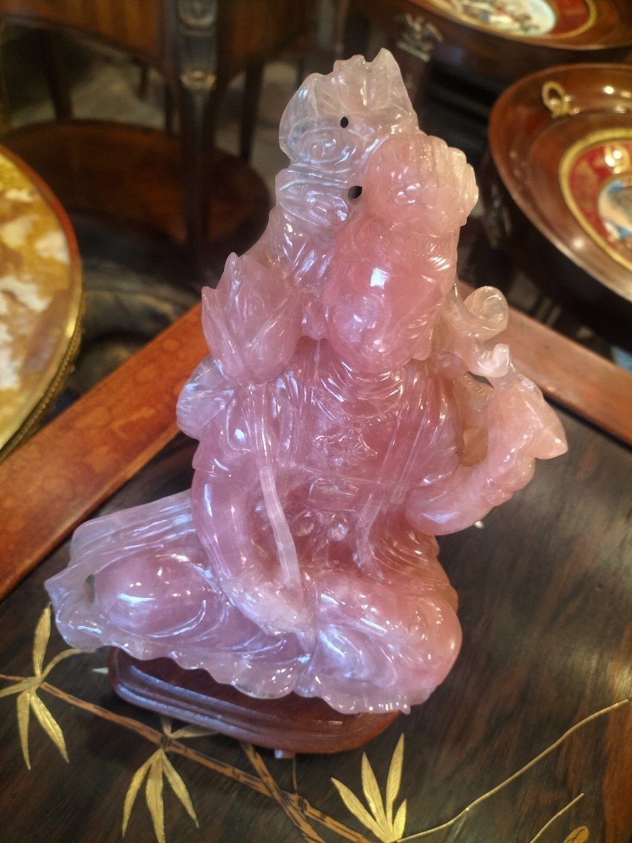 Kwanyin In Rose Quartz China-photo-2