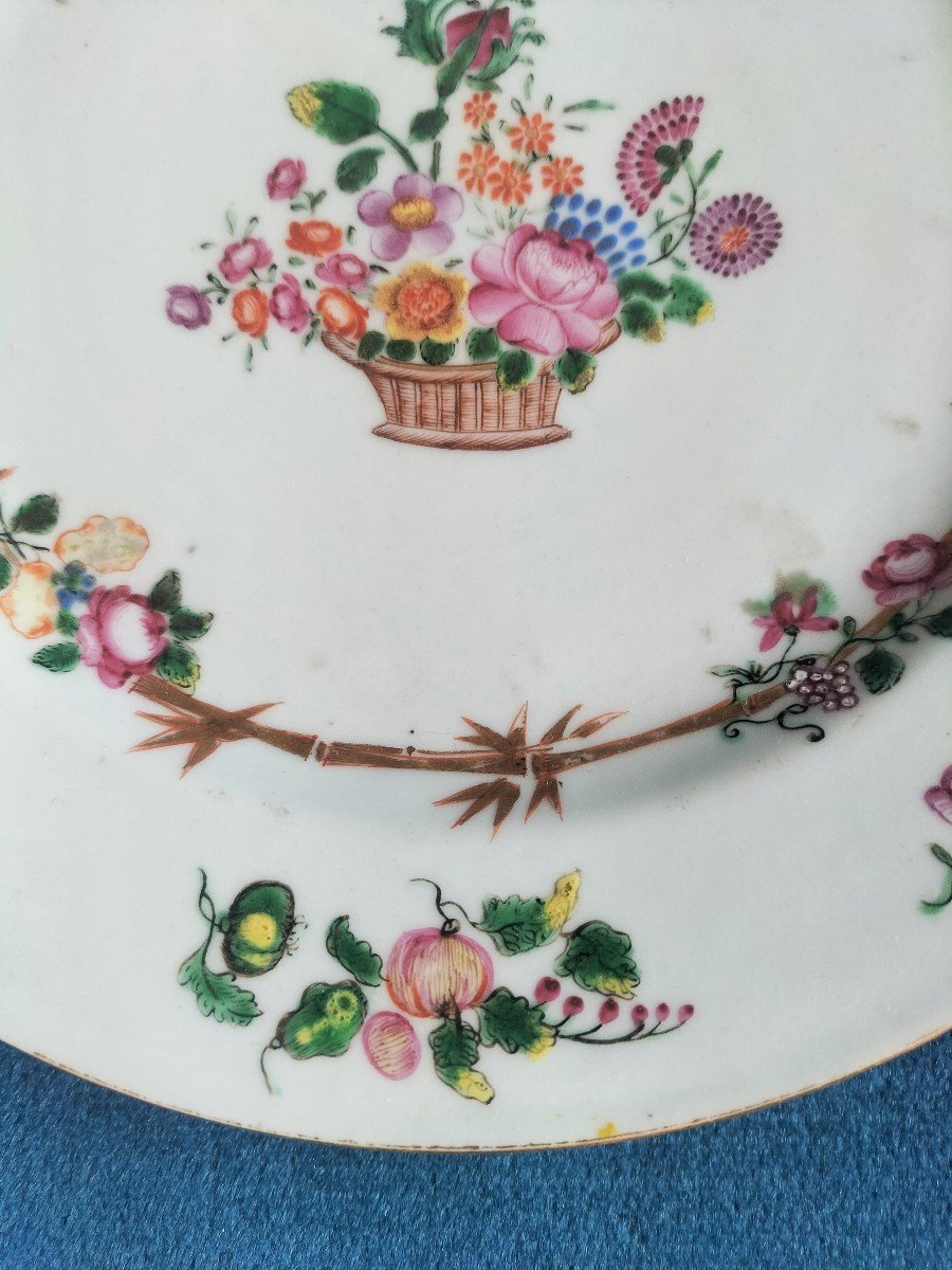 Assiette En Porcelaine Chine Compagnie Des Indes 18ème Siècle -photo-3