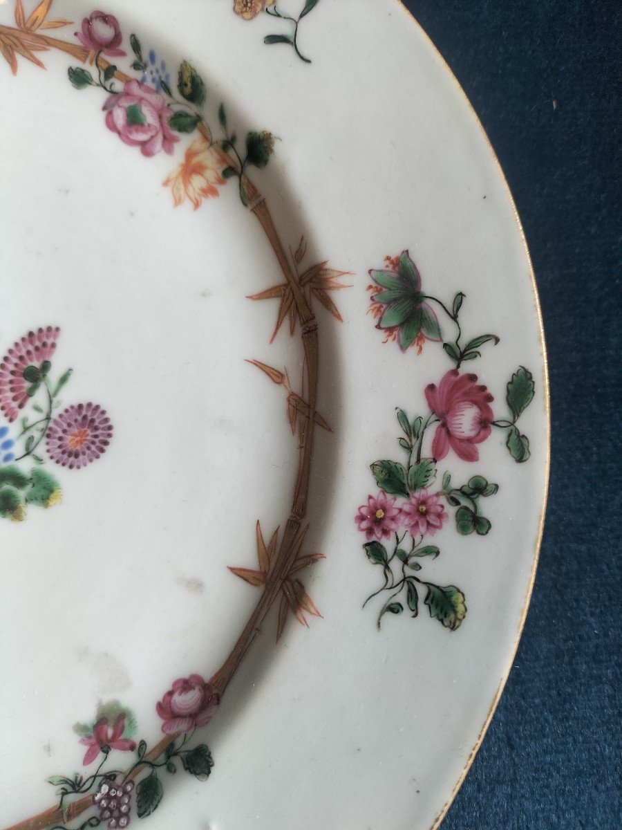 Assiette En Porcelaine Chine Compagnie Des Indes 18ème Siècle -photo-1