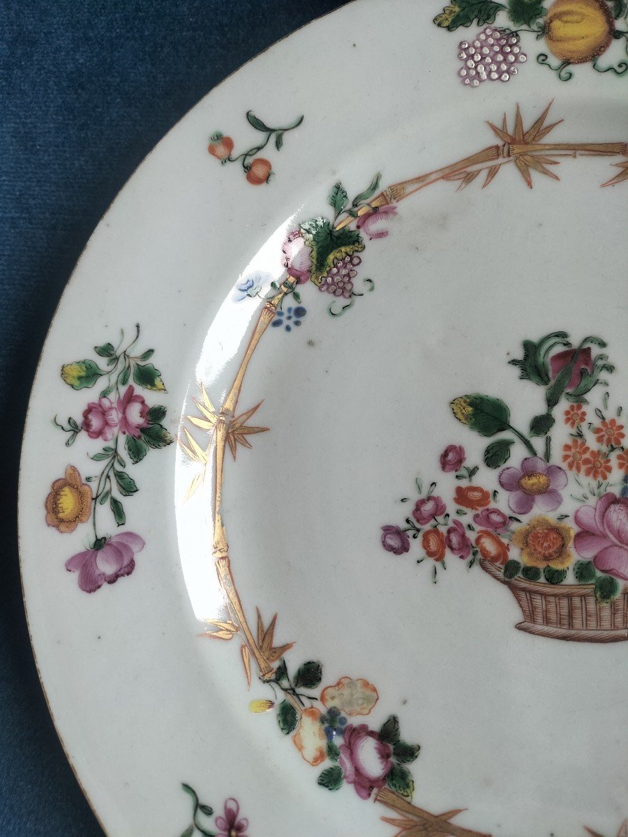 Assiette En Porcelaine Chine Compagnie Des Indes 18ème Siècle -photo-2