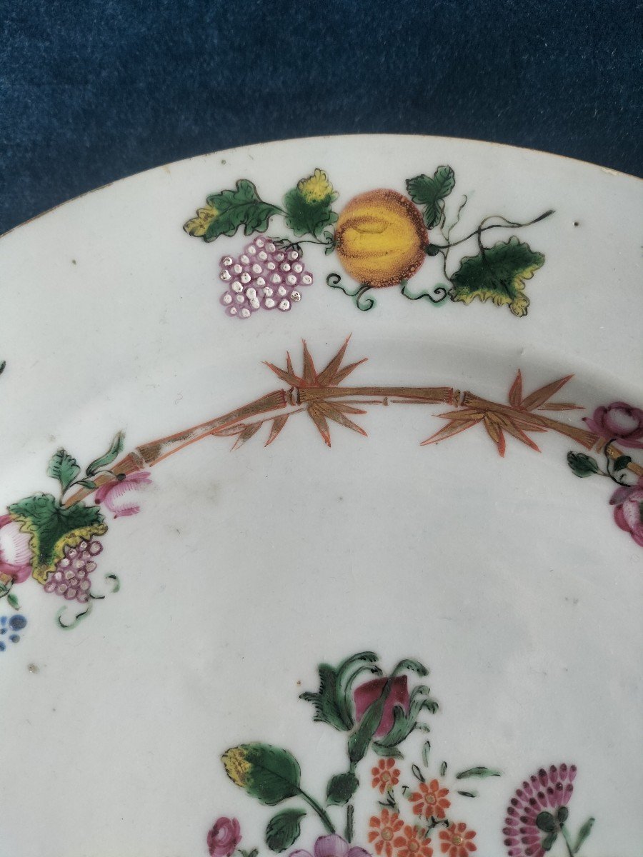 Assiette En Porcelaine Chine Compagnie Des Indes 18ème Siècle -photo-3