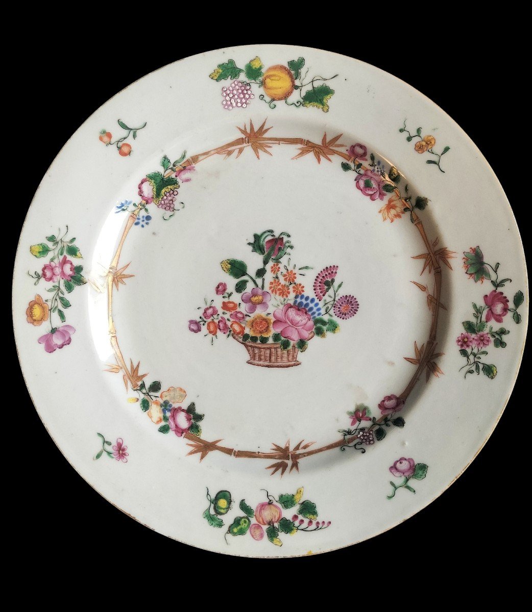 Assiette En Porcelaine Chine Compagnie Des Indes 18ème Siècle -photo-6