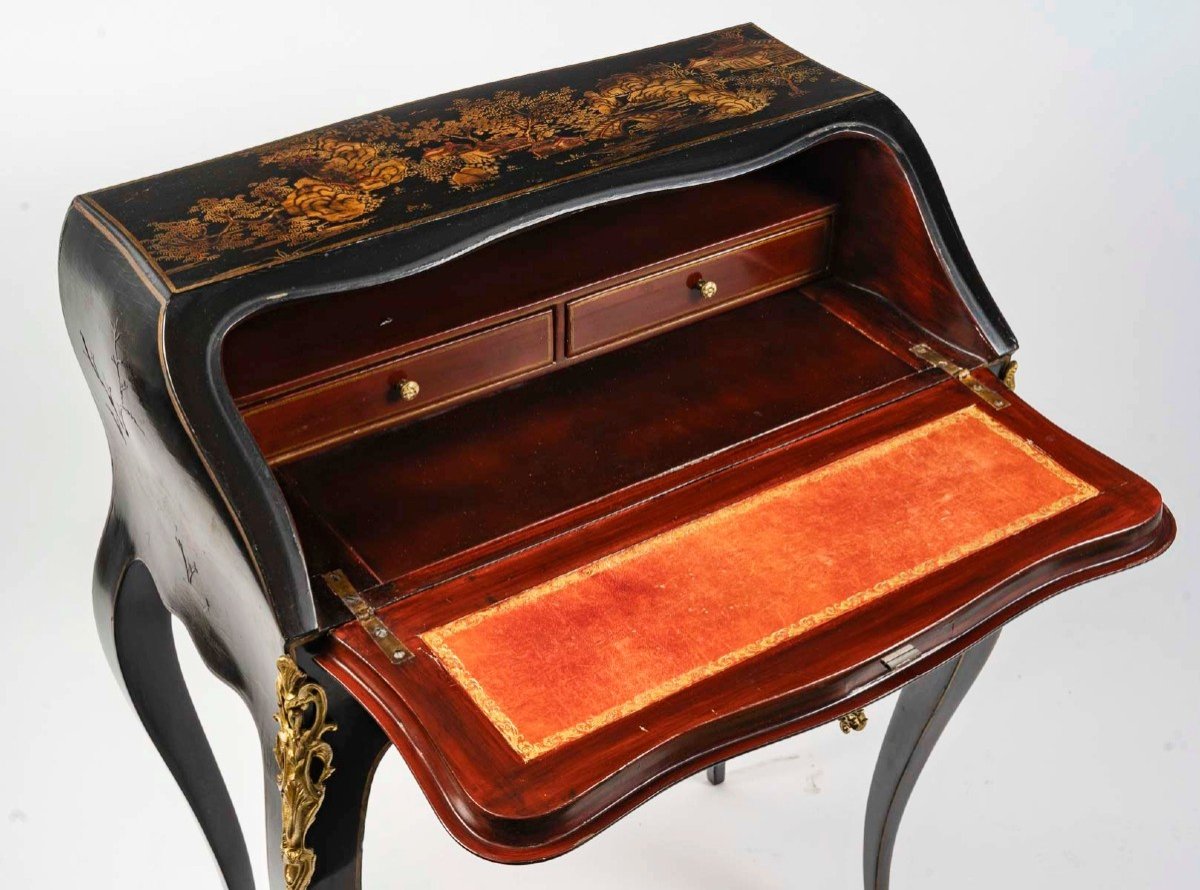 Lacquered And Gilt Bronze Slope Desk -photo-2