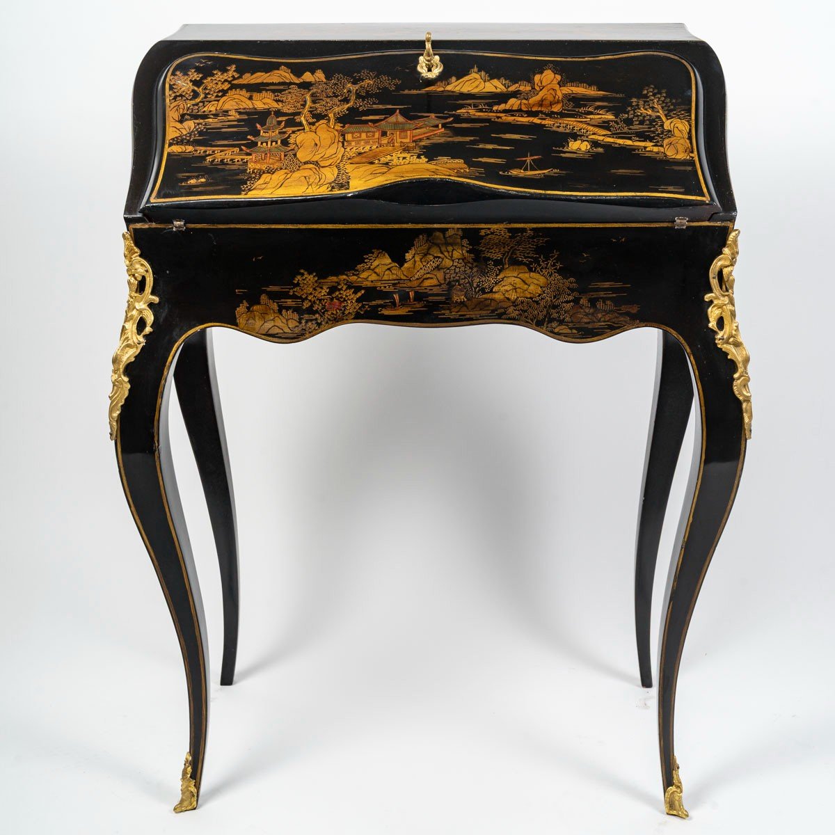 Lacquered And Gilt Bronze Slope Desk 