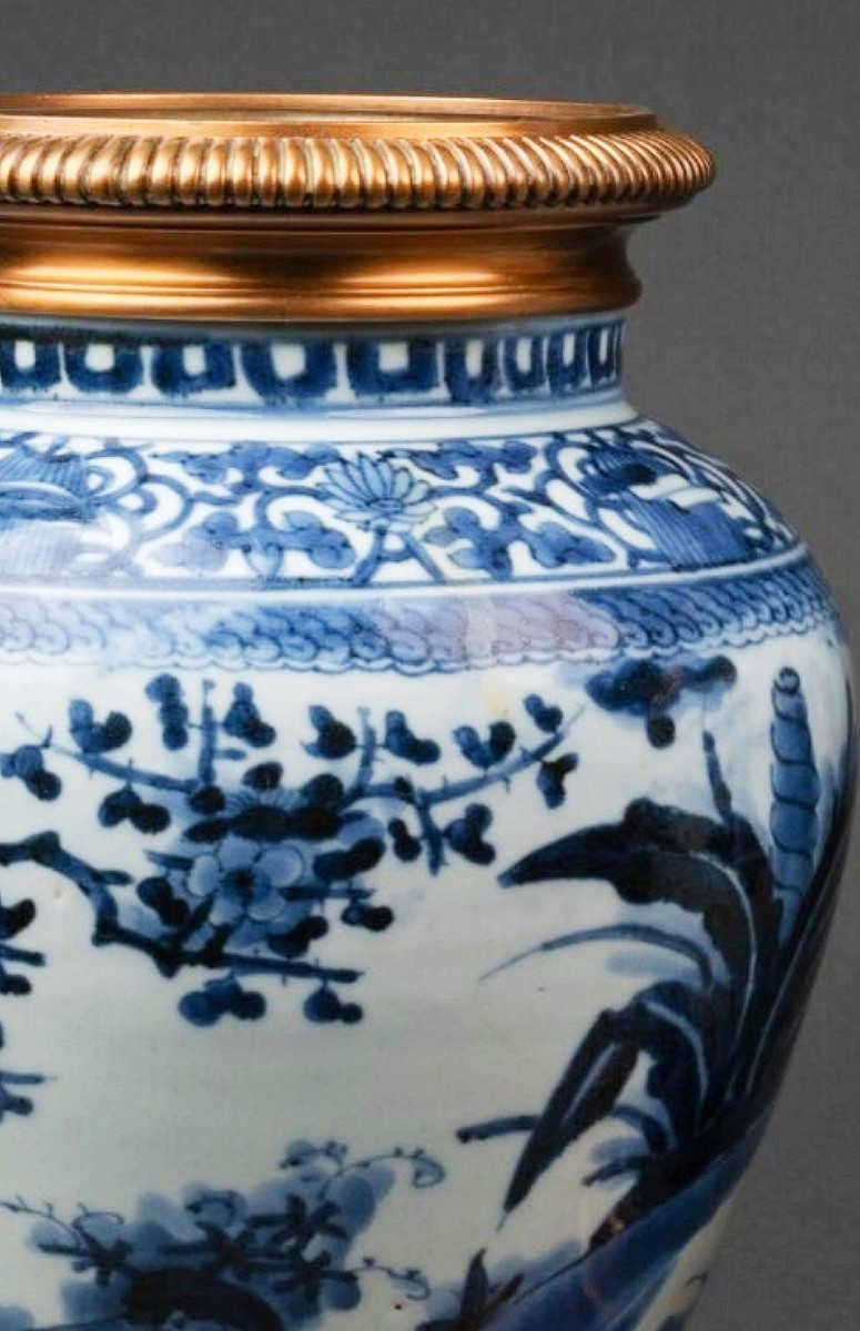 Paire De Vase En Porcelaine Arita Japon époque Edo 17ème siècle -photo-3