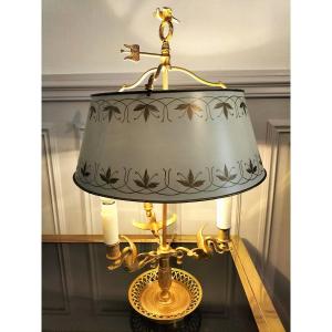 Grande Lampe Bouillotte en bronze doré Style Empire 