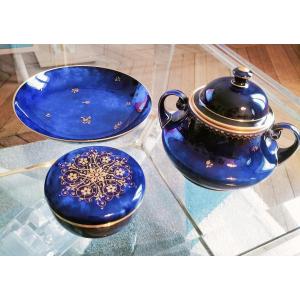 Cobalt Blue Porcelain Set Manufacture De Sèvres 