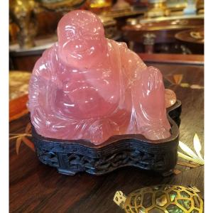 Bouddha En Quartz Rose Chine 