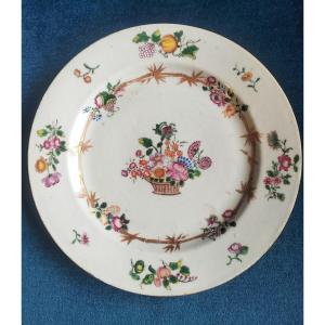 Assiette En Porcelaine Chine Compagnie Des Indes 18ème Siècle 