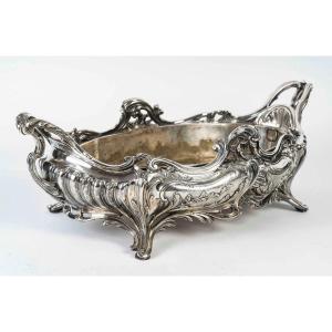 Important Louis XV Style Silver-plated Bronze Jardiniere 