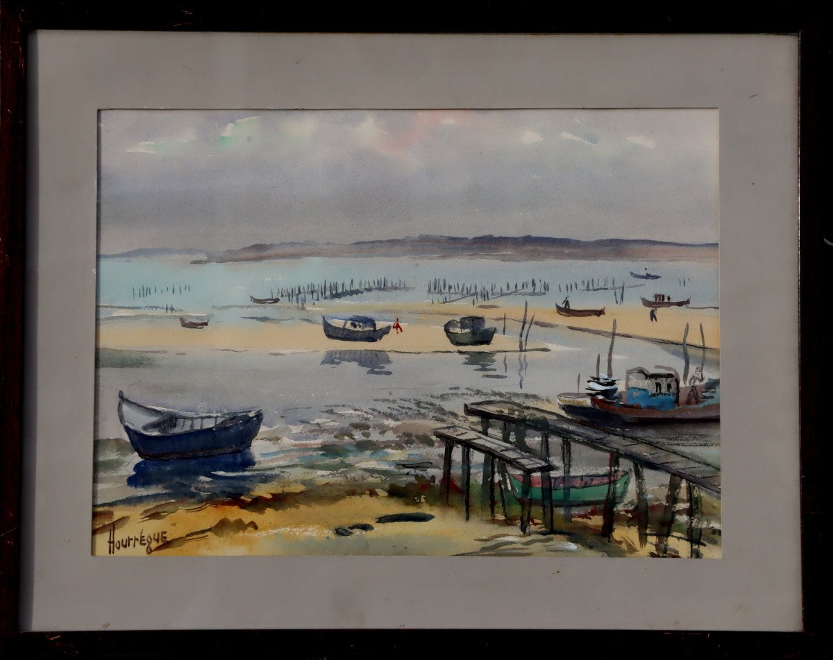 Jean Hourregue : "oyster Parks In The Arcachon Basin"-photo-2