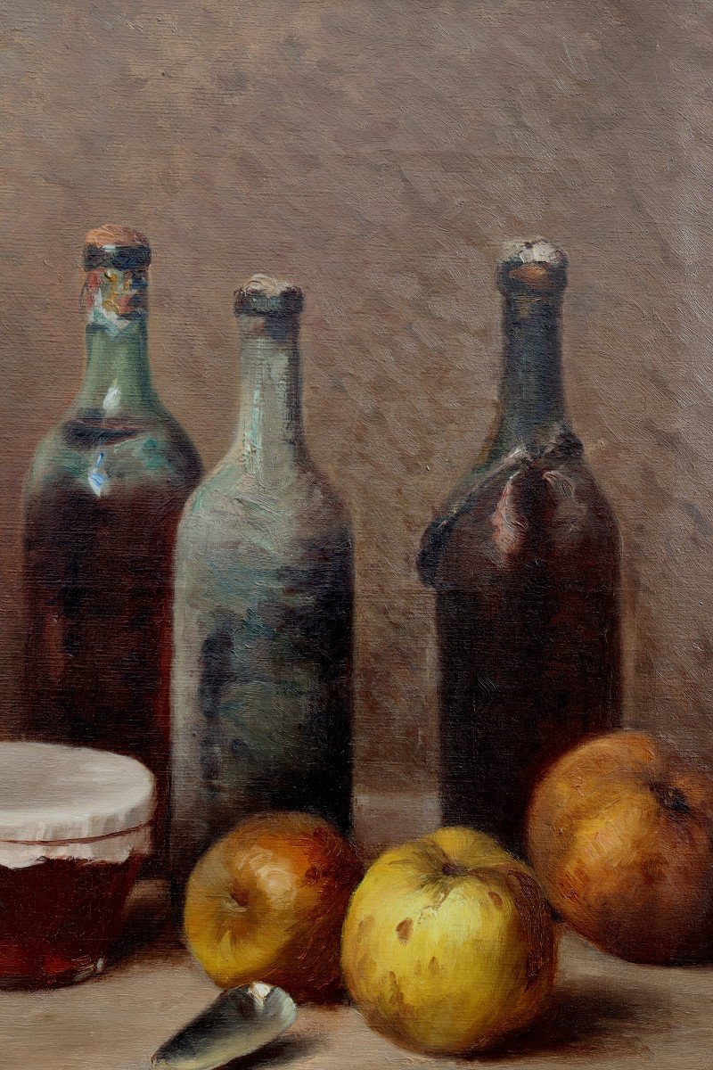 H. Bossy : "still Life With Bottles"-photo-4