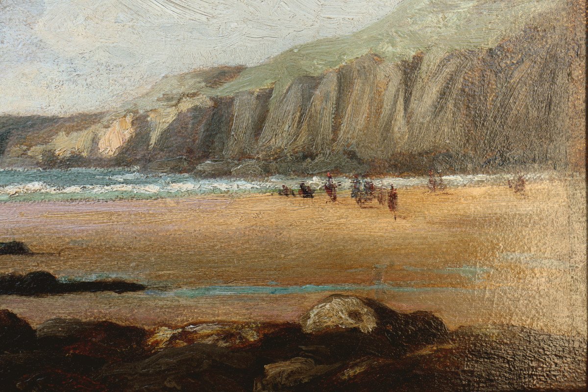 Emmanuel Lansyer : "the Beach On The Cliffs"-photo-4