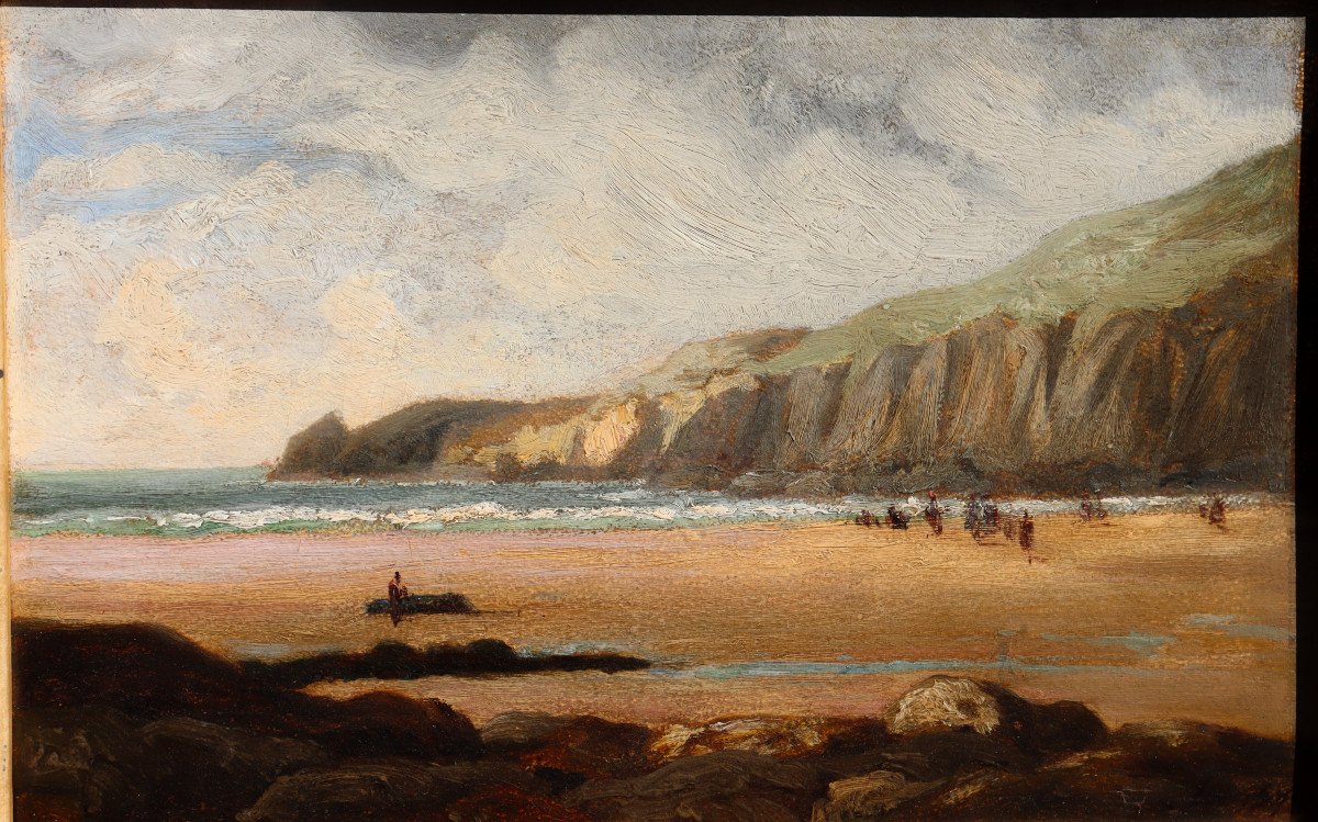 Emmanuel Lansyer : "the Beach On The Cliffs"-photo-2