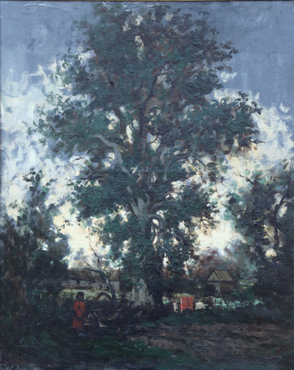 N. Grigorescu (attributed To) Barbizon School Circa 1870/80 : “the Great Oak”-photo-2