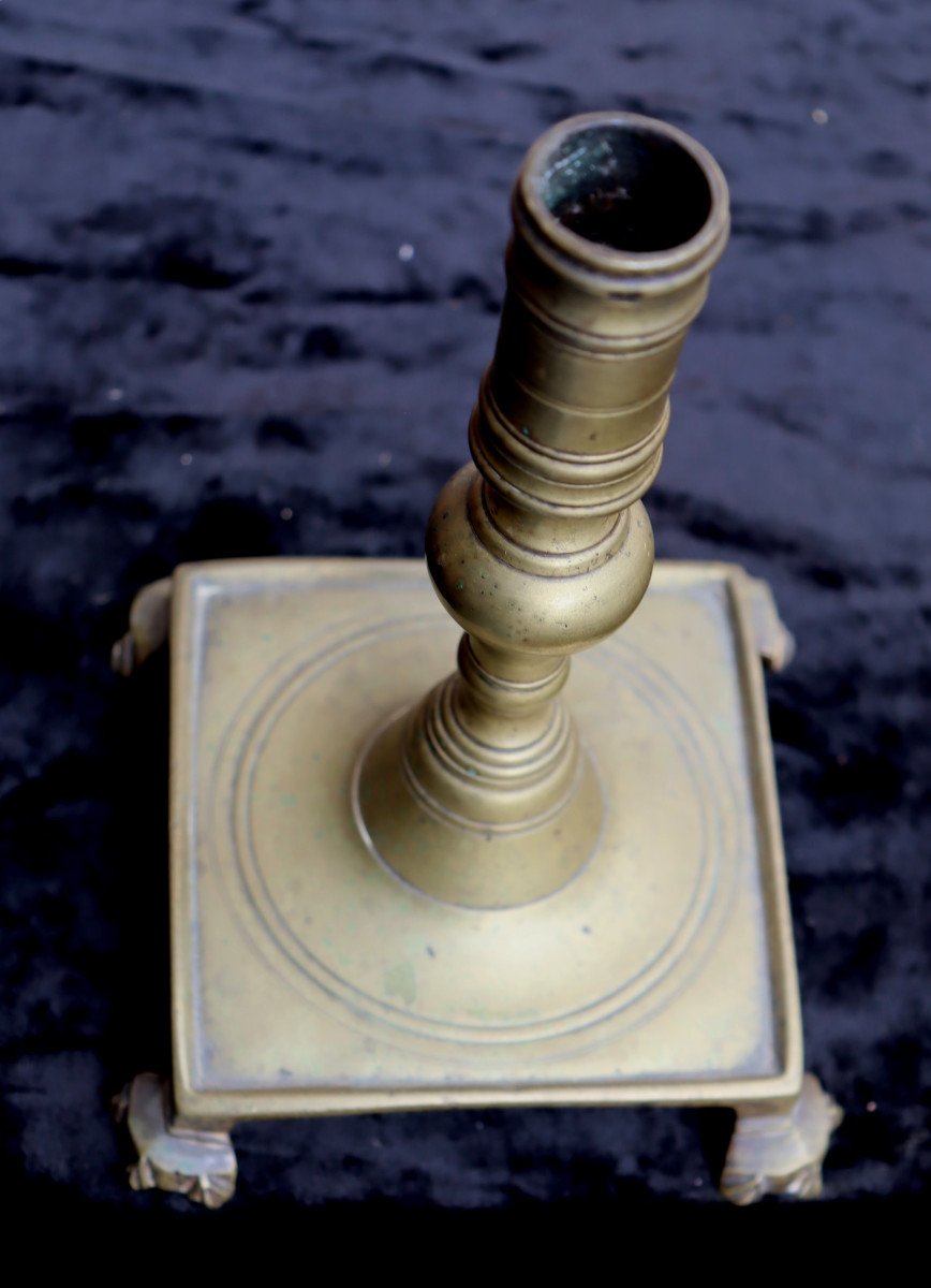 17th Century Spanish Bronze Candlestick-photo-2