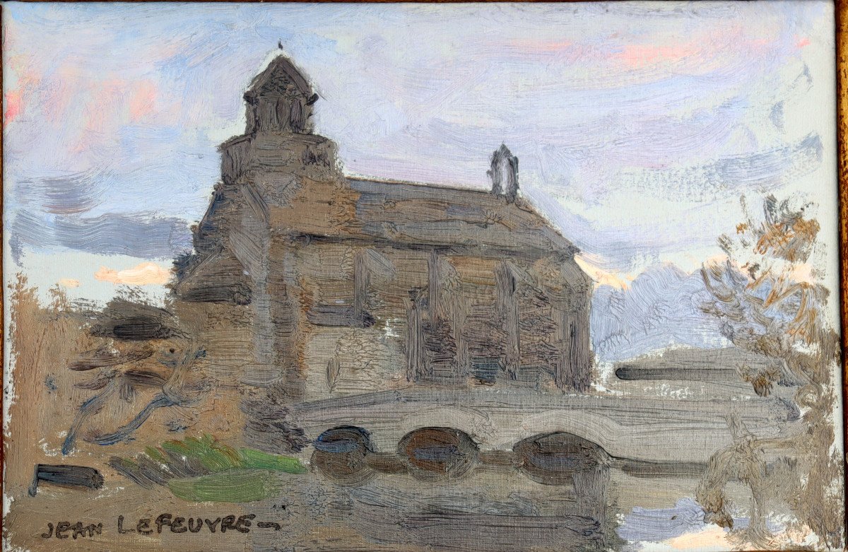 JEAN LEFEUVRE : "EGLISE DANS LA BRUME"-photo-2