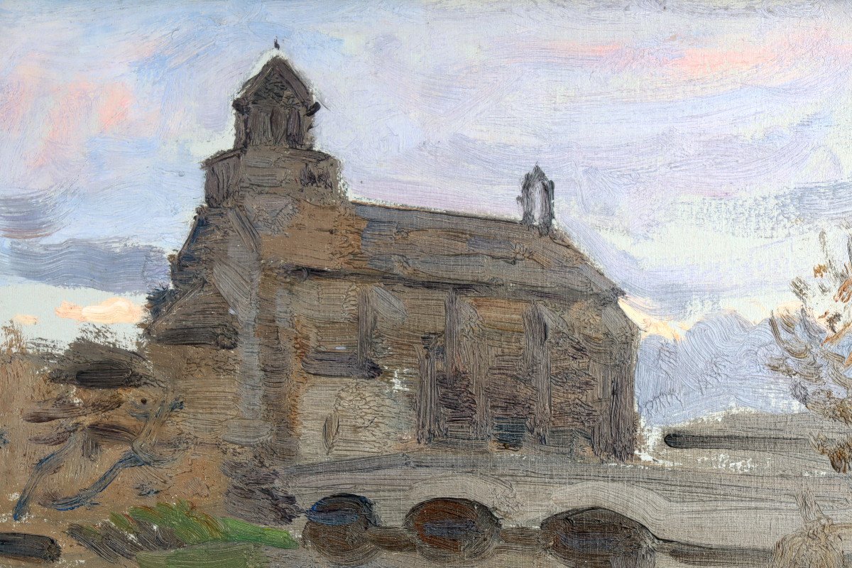 JEAN LEFEUVRE : "EGLISE DANS LA BRUME"-photo-3