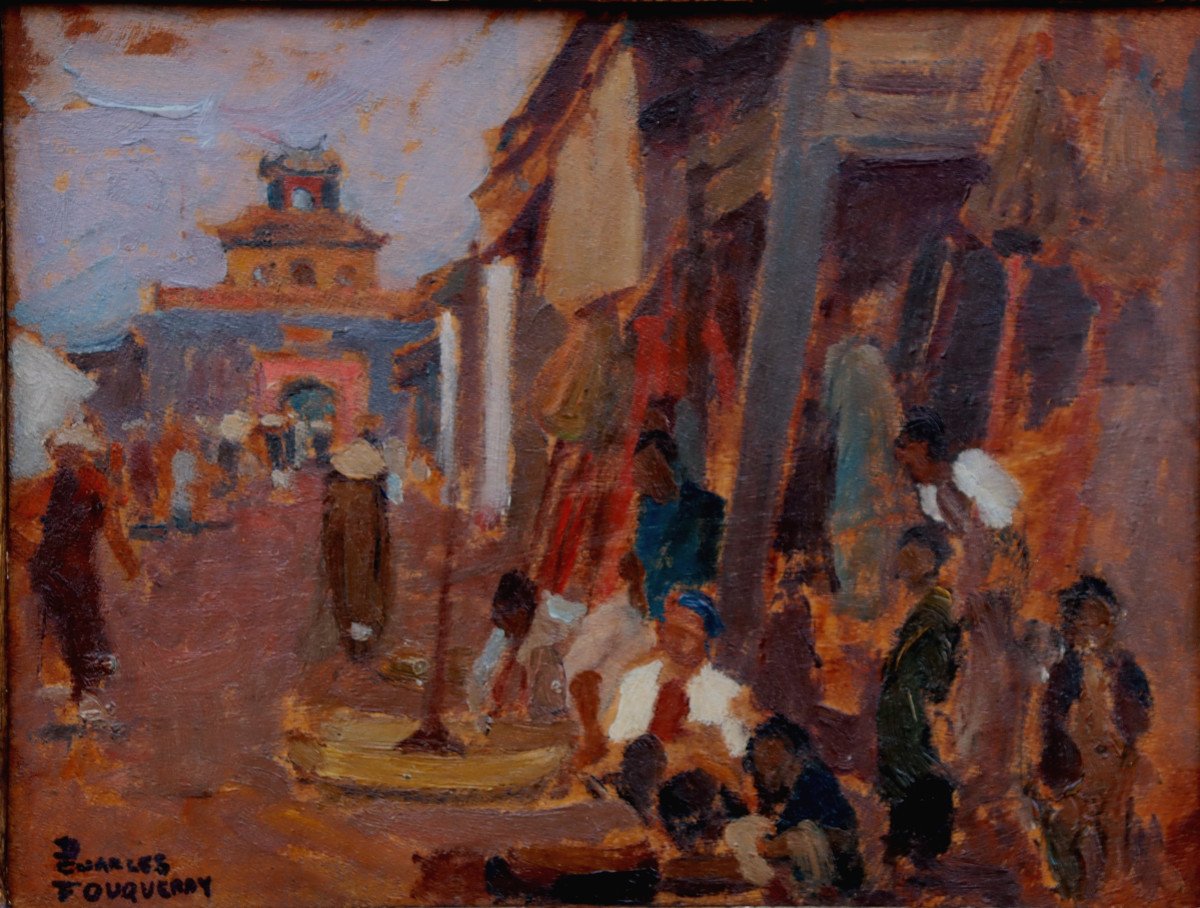 Dominique Charles Fouqueray : "a Street In Hue"-photo-2