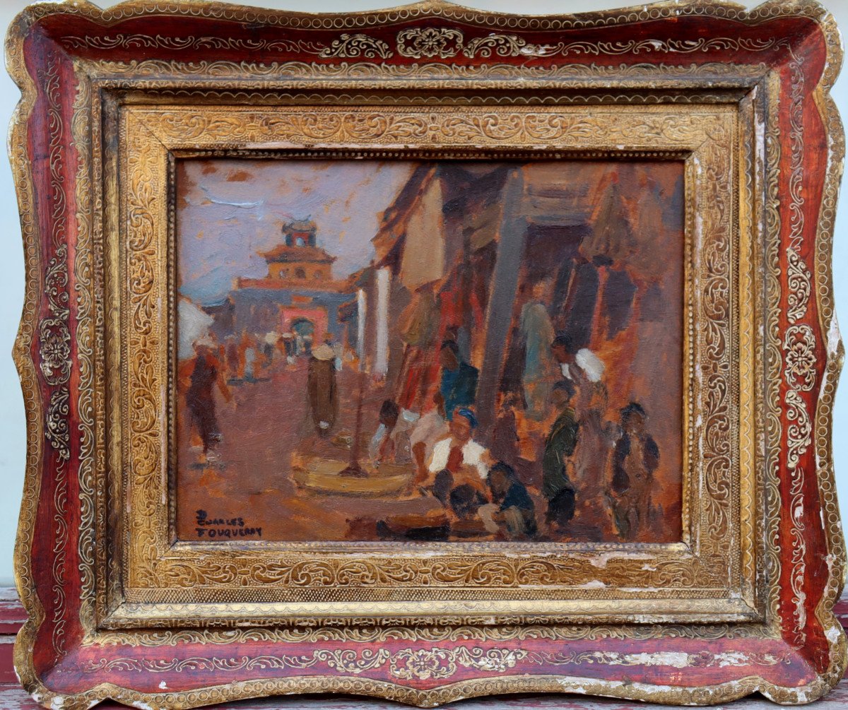 Dominique Charles Fouqueray : "a Street In Hue"