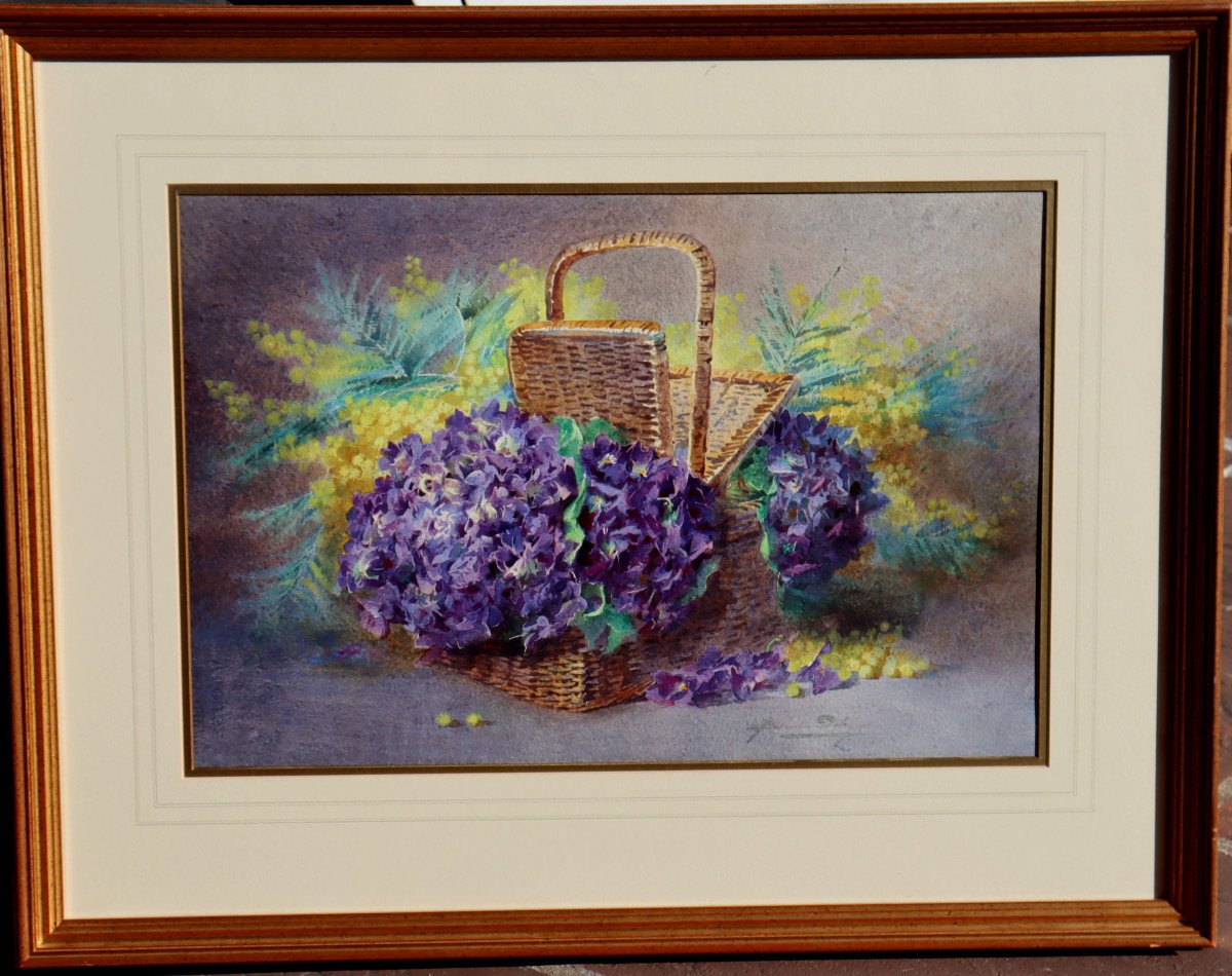 BLANCHE ODIN : "BOUQUETS DE VIOLETTES ET MIMOSA"-photo-2