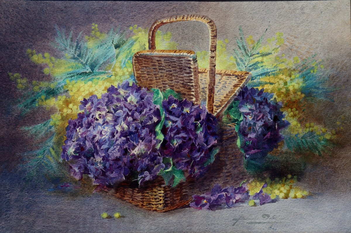 BLANCHE ODIN : "BOUQUETS DE VIOLETTES ET MIMOSA"-photo-3