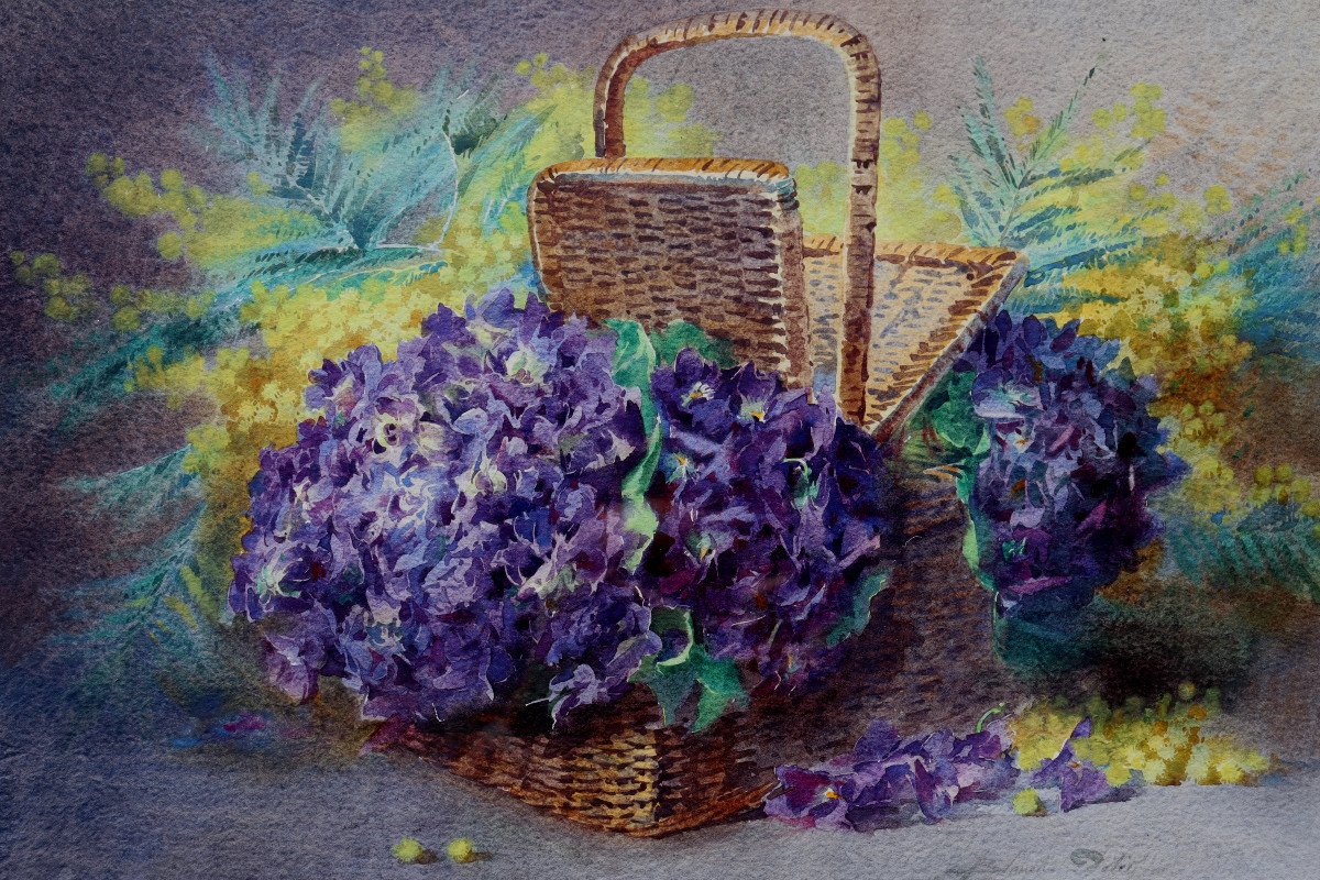 BLANCHE ODIN : "BOUQUETS DE VIOLETTES ET MIMOSA"-photo-4