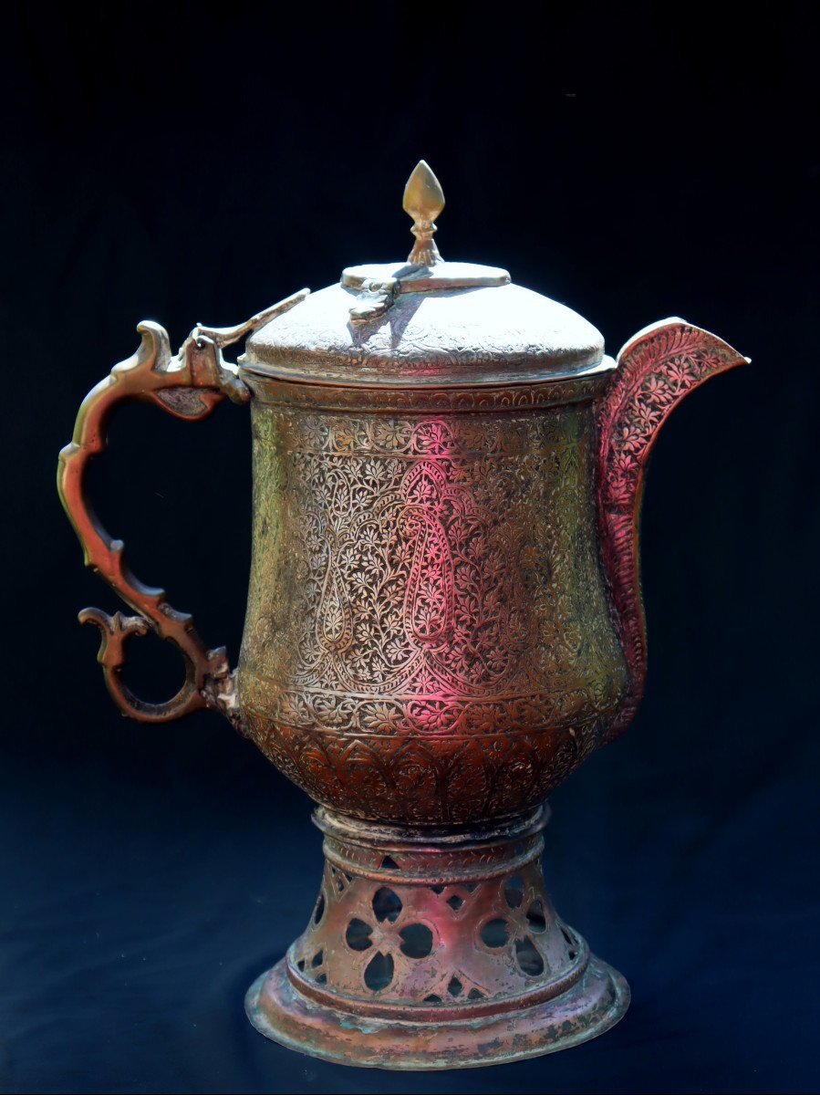 "old Very Large Persian Kettle Or Samovar"