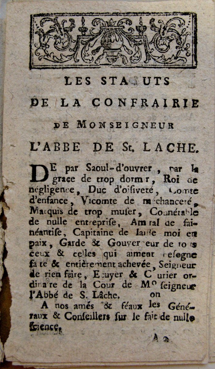 Eloge Of The Parasse : La Grande Confrairie-photo-2