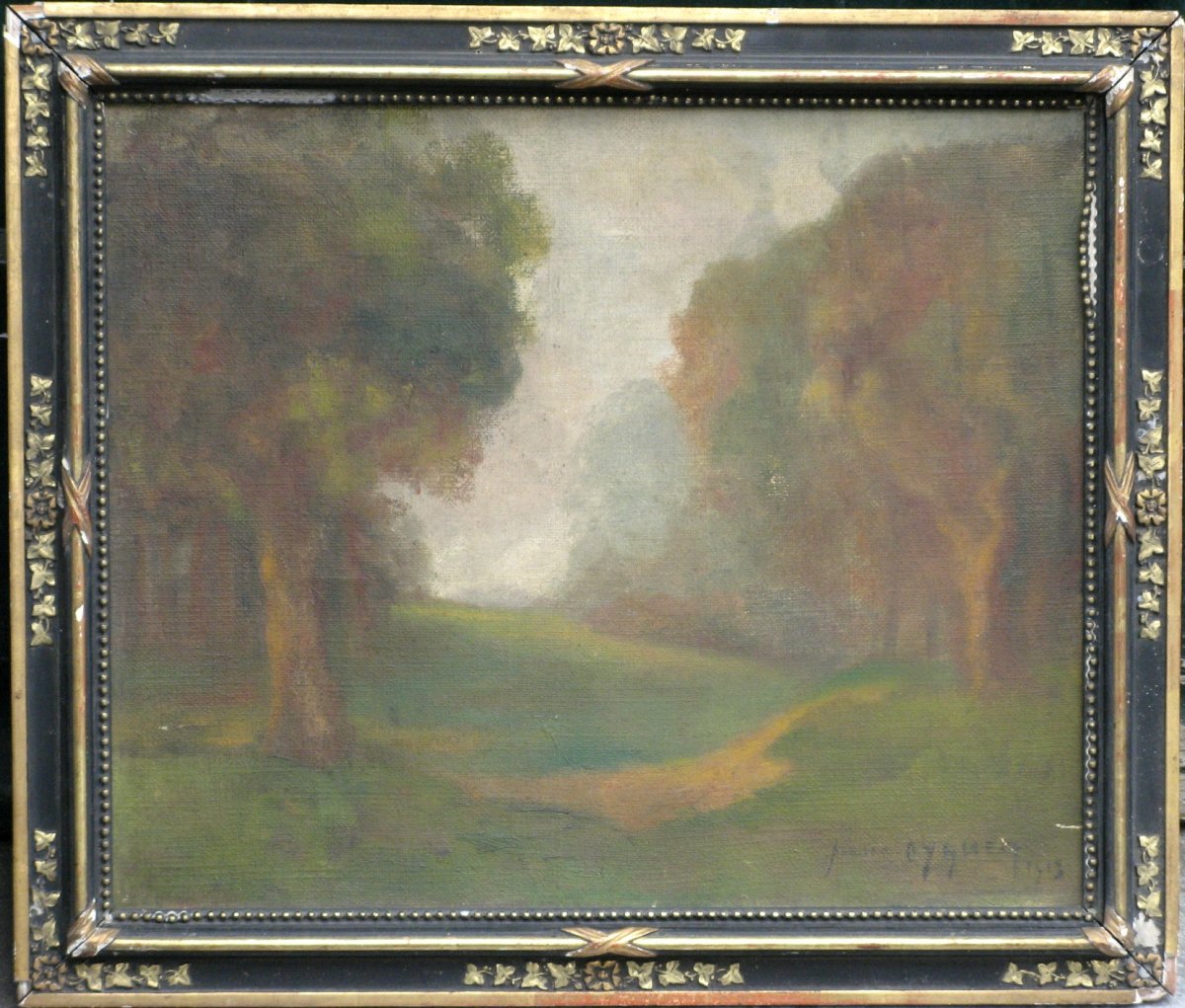 PIERRE EYQUEM :" PAYSAGE SYMBOLISTE"-photo-1